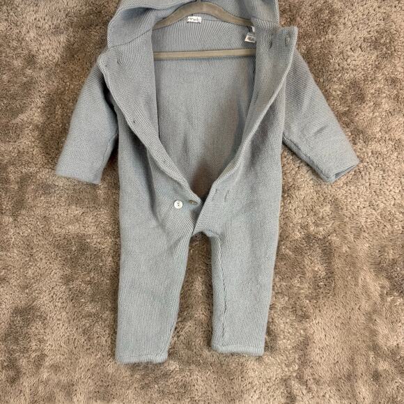 Mebi Baby Seed Stitch Knit Pram Suit Romper Hood One Piece Sweater 24 Months - Picture 4 of 12